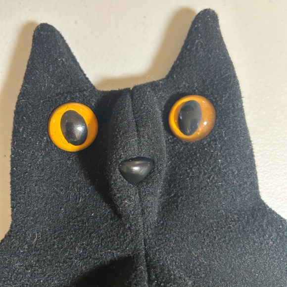 Black Cat Fleece knit hat - Picture 5 of 7